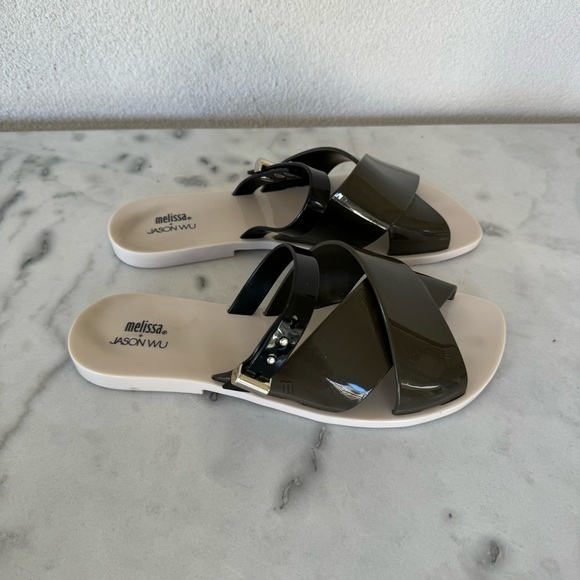 Melissa + Jason Wu Pool / Beach Slides Sandals Size 8 - Picture 3 of 9